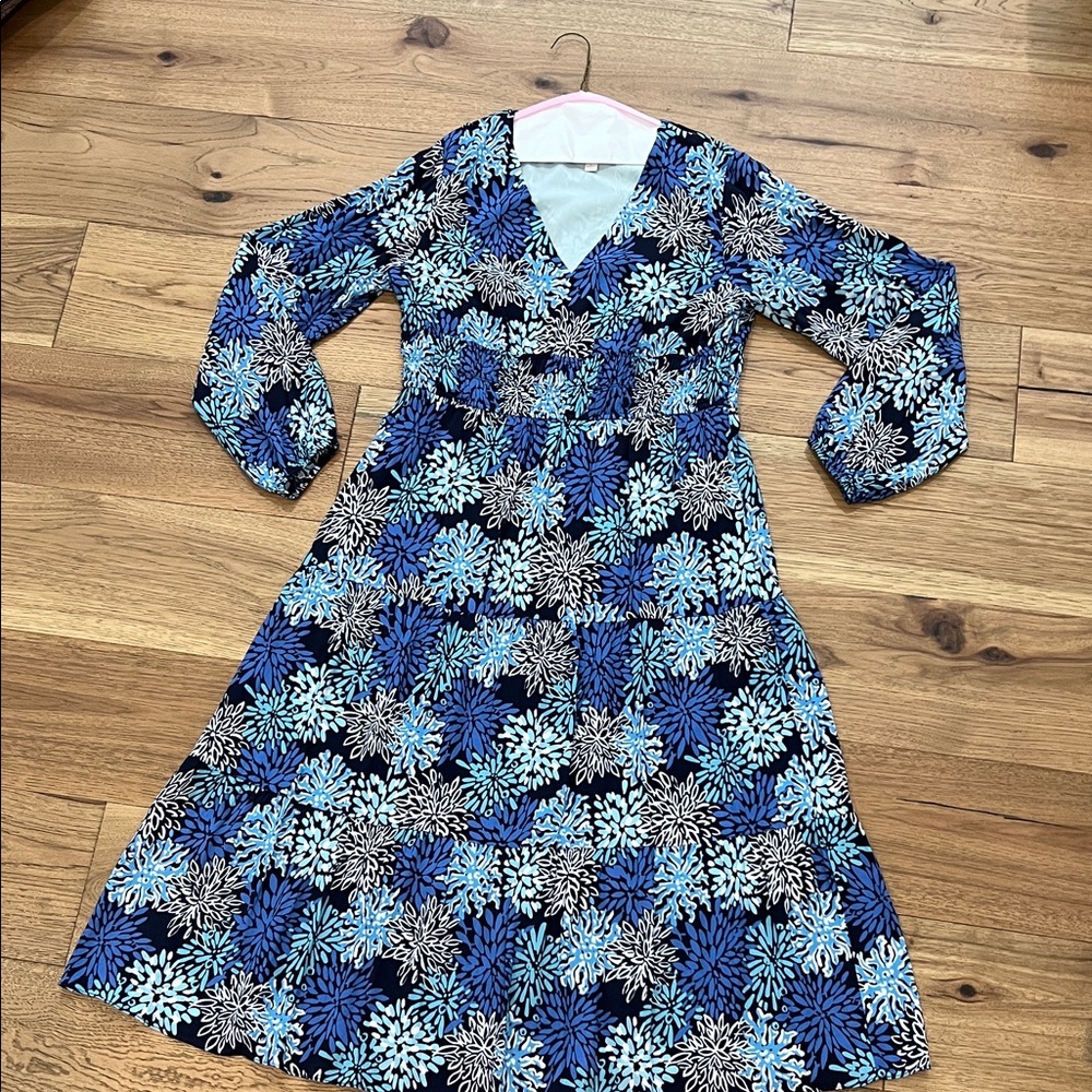 Sail to Sable Blue Floral Dress - Picture 2 of 6